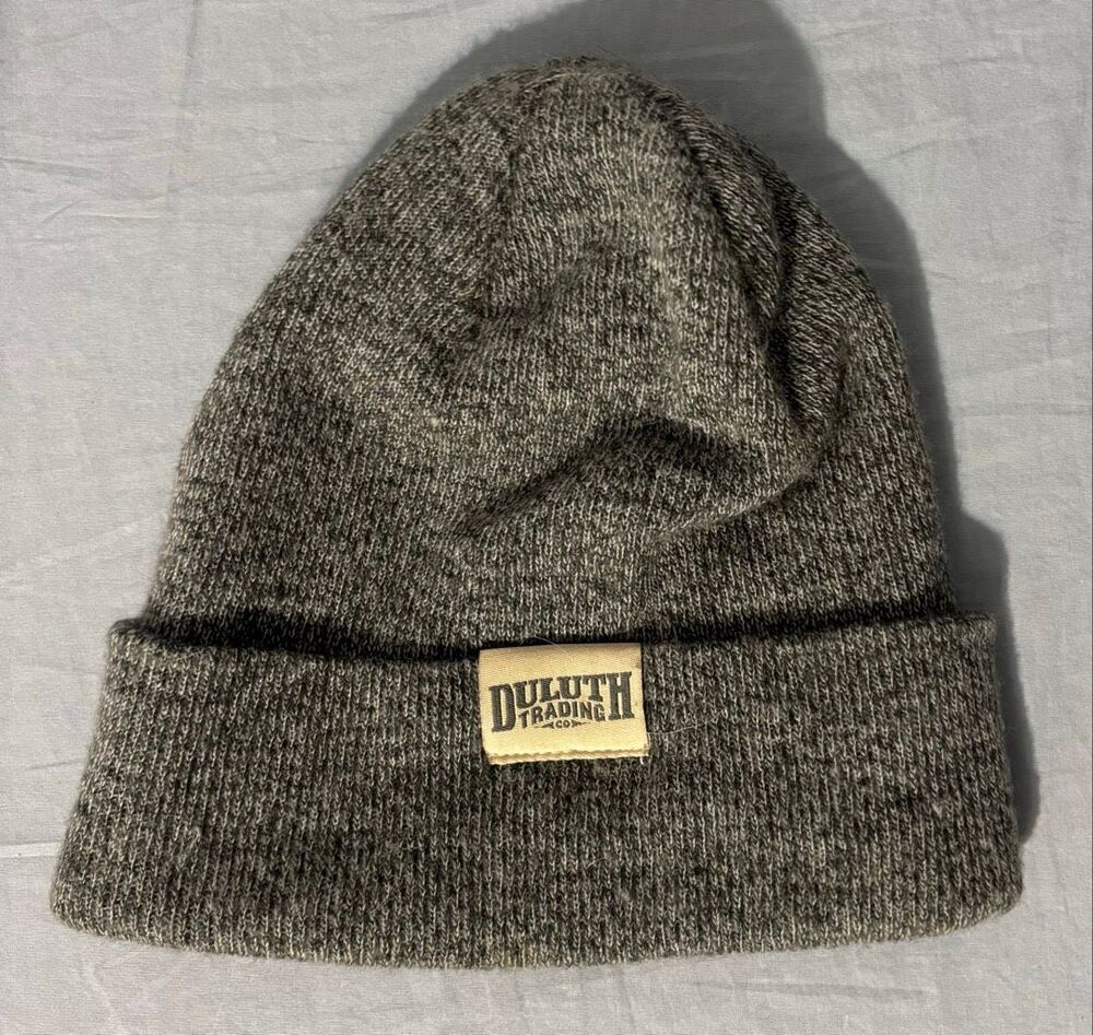 Duluth Trading Co Gray Acrylic Beanie Cap Hat Adult